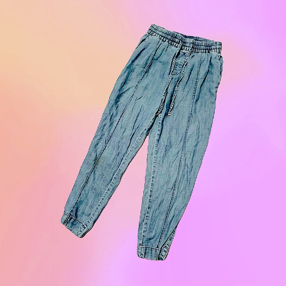 drawstring chambray jeans 00 GAP - Picture 1 of 3